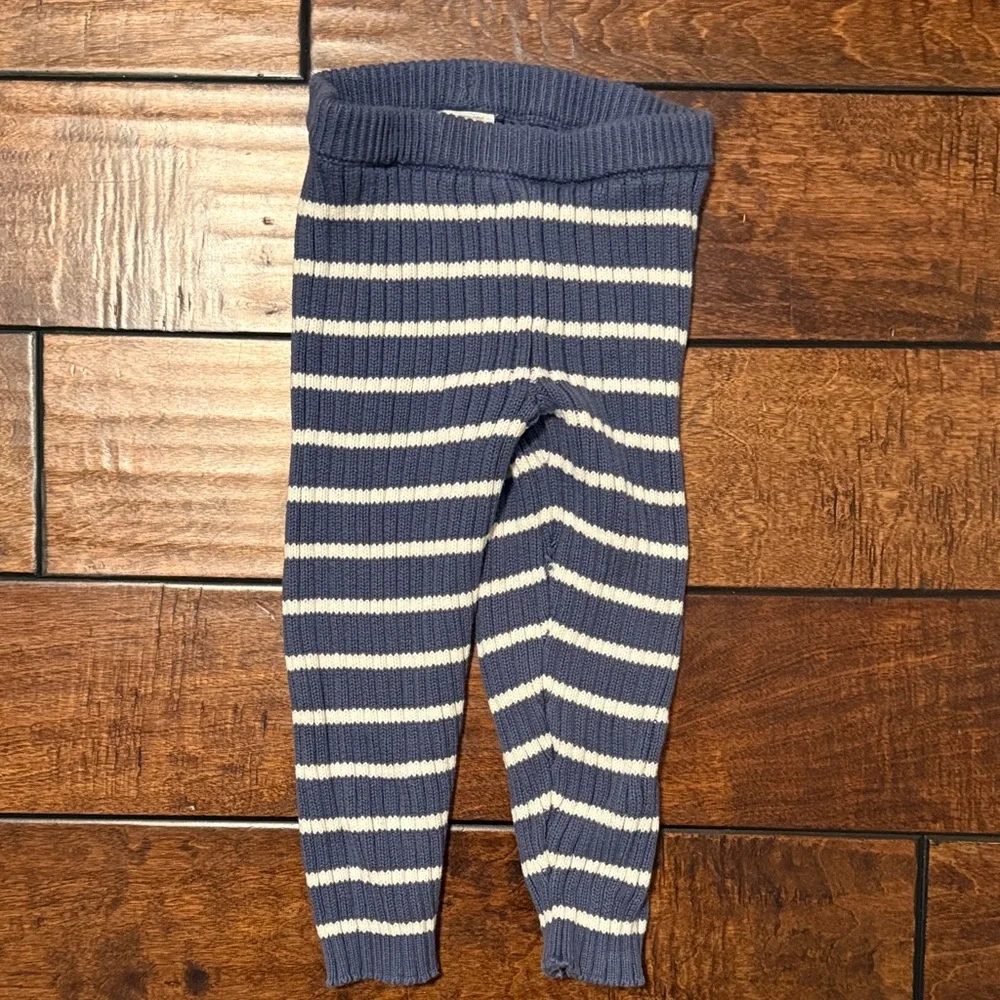 OshKosh B'gosh Blue and White Striped Knit Matching Set size 24m